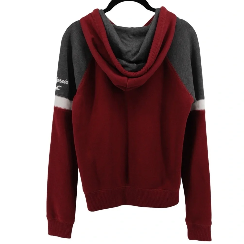 Hollister Y2K Spellout Zipper Hooded‎ Jacket Academia College Size M